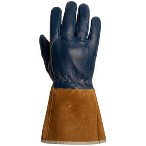 Customizable Logo Heavy Duty Construction Gloves Reinforced Flame Retardant Safety Cowhide Split Leather Welding Gloves - Product Image 2