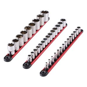 Set di 3 Organizzatori per Chiavi a Bussola in Alluminio Resistente 1/4FT-1/2FT SAE e Metrico per Riparazione Auto - Product Image 1