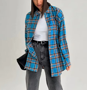 Camisa de Verano para Mujer, Casual, Holgada, con Estampado Floral, Botones, Manga Larga, de Lino con Tela No Tejida - Product Image 3