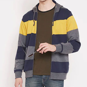 Casual Heavyweight Zip Hoodie and Jogger Set for Men Soft Cotton Streetwear Sweatshirt and Pants in Beige Fashion Activewear Se - Product Image 3