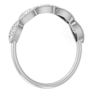 Anillo de banda de media eternidad de oro amarillo sólido con diamante creado en laboratorio, anillo ajustable minimalista, última joyería, regalos de San Valentín para ella - Product Image 4