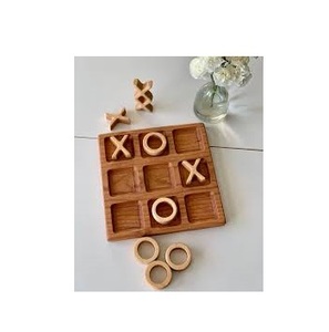 Plateau de jeu Tic Tac Toe XO en bois d'acacia, fournisseur en gros, échecs de bureau en bois foncé pour enfants, jouet, jeu de société pour hôtels et fêtes - Product Image 2