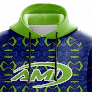 Nouveau sweat à capuche de sport respirant en polaire 100% polyester, surdimensionné, de haute qualité, personnalisé avec le nom et le numéro du joueur de football américain - Product Image 2