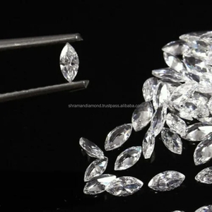 Diamants synthétiques SHRAMAN DIAMOND de laboratoire, taille marquise, couleur blanche D-F, 7,5x3,75 mm, diamants en vrac, prix de gros pour la fabrication de bijoux (boucles d'oreilles) - Product Image 1