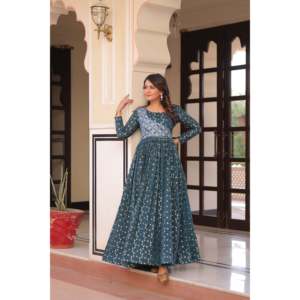Robe de soirée longue en organza - Robe de soirée formelle avec tissage jacquard - Product Image 6