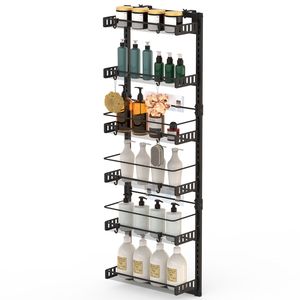 6-Tier Over the Door Pantry Organizer Carbon Steel 110LBS Easy Install Door <b>Storage</b> Rack for <b>Kitchen</b> <b>Storage</b> - Product Image 6