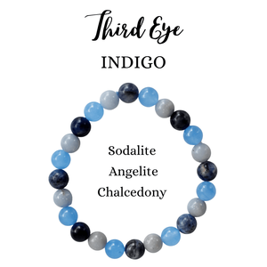 Natural Stone Third Eye <b>Chakra</b> Crystal Gemstone Fashion <b>Bracelet</b> 8mm - Product Image 1