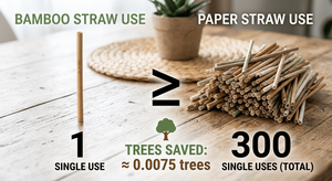 Vietnam Supplier Eco Friendly Degradable <b>Bamboo</b> Fiber <b>Straw</b> Customizable Size Logo 200mm Length for Coffee Water Milk Beverages - Product Image 6