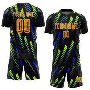 Uniforme de Fútbol Personalizado, Conjunto de Uniforme de Fútbol de Secado Rápido y Transpirable, 100% Poliéster, para Hombre Adulto, con Logotipo Personalizado, Servicio OEM - Product Image 1