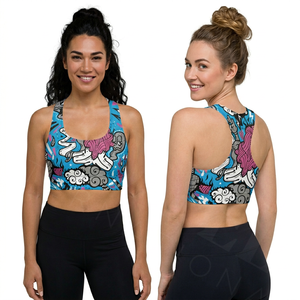 Nuevo Diseño, Sujetador Deportivo con Estampado Personalizado, Espalda Cruzada, para Gimnasio, Entrenamiento, Yoga, Ropa Deportiva Activa, Transpirable, de Alta Resistencia, para Mujer - Product Image 3