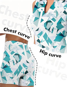 Vestido de tenis personalizado para mujer con cremallera frontal, sin mangas, 2 en 1, vestido deportivo con sujetador incorporado y pantalones cortos, vestido atlético para golf y bádminton. - Product Image 4