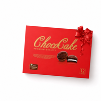 Prix d'usine, meilleure qualité, best-seller, fabriqué au Vietnam, délicieuse tarte au chocolat, conditionnée en boîte de 12 paquets.
