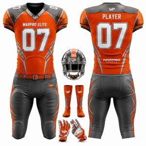Uniforme de Fútbol Americano WARPRO Elite para Hombre, Jersey Sublimado con Cuello en V, Manga Corta, Ajustado, Absorbente de Humedad, para Toda Temporada - Product Image 1