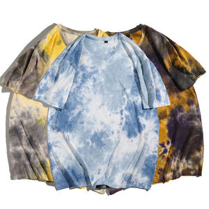 Camiseta Tie Dye para Hombre al por Mayor, Personalizada, Oversize, Estilo Urbano, Algodón Pesado, Gráfico, Manga Corta, Hip Hop, Verano, Ajuste Holgado, OEM - Product Image 1
