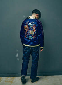 Veste universitaire Sukajan souvenir, brodée, en toile, unisexe, patchwork, hiver, fine, enduite, à capuche, doublée de coton - Product Image 5