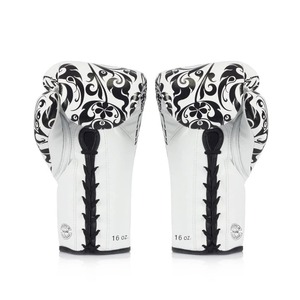 ถุงมือชกมวย Fairtex รุ่น Glory ออกแบบพิเศษตามสั่ง พิมพ์ลายเต็มรูปแบบ หนังวัวแท้ สำหรับมวยไทยมืออาชีพ - Product Image 4