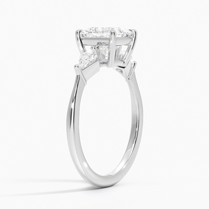 Bague BOJ 0116 Coupe Princesse en Argent 925 Luxe Cometa, Bague Solitaire à Trois Pierres, Diamant 2ct Couleur D VVS1 Moissanite Certifiée GRA - Product Image 2