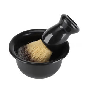 Ensemble de rasage professionnel en acier inoxydable 4-en-1 avec rasoir, brosse, savon et bol - Personnalisable pour un rasage impeccable - Product Image 2