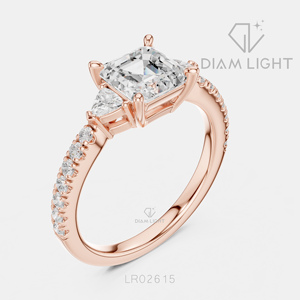 1.50CT Asscher Cut Wedding <b>Ring</b> Fine Jewelry IGI Certified 14KT White Gold Lab Grown Diamond Engagement <b>Ring</b> - Product Image 4