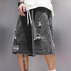 Shorts d'été décontractés pour hommes, séchage rapide, pour jeunes, sports de plein air, plage, grande taille, coupe ample, motif color-block uni - Product Image 4