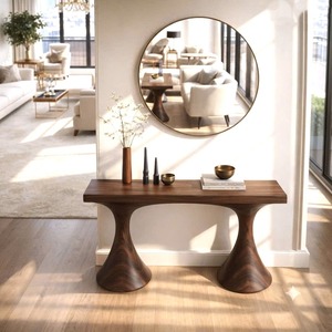 Handmade Rectangular Wooden <b>Console</b> <b>Table</b> for Apartment Living Room Dining Home Office Decor Versatile Furniture for Home Use - Product Image 3