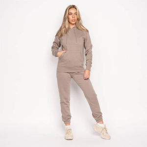 Hoodie court personnalisé pour femme, coupe oversize, épaules tombantes, style décontracté, anti-plis, dernière collection hiver, style urbain, couleur pierre - Product Image 3