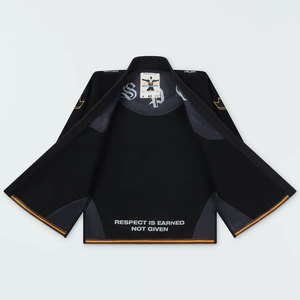 Kimono de Jiu-Jitsu Brésilien (BJJ) noir personnalisé, uniforme 100 % coton pour entraînement et compétition, logo OEM - Product Image 1
