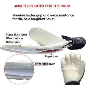 Guantes de Portero Profesionales de PU con Protección para los Dedos para Fútbol Juvenil - Product Image 3