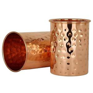 Vaso de Cobre con Textura Martillada y Acabado de Espejo, Vaso Premium para Beber Agua, Jugo o Otras Bebidas, Vaso Metálico para Servir Bebidas - Product Image 5