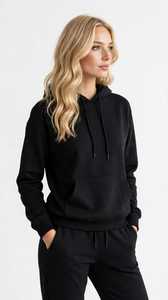 ONETEN APPARELS Conjunto de Sudadera Corta Azul Marino y Pantalones Jogger de Pierna Ancha para Mujer, Manga Larga, Estampado, Estilo Urbano, Chándal Holgado - Product Image 4