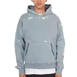 <b>Top</b> Selling <b>Distressed</b> Cotton Blended Hoodies Competitive Prices Hoodies Made In Pakistan <b>Distressed</b> Hoodies - Product Image 1