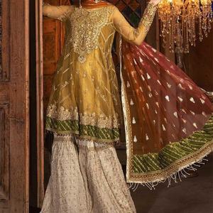 Gharara-vestidos de boda paquistaníes, trajes de novia Lehnga, gran oferta, 2021 - Product Image 1