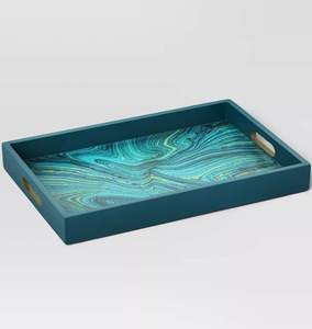 Bandeja de Resina Hecha a Mano Moderna y Más Vendida, Organizador Decorativo para el Hogar, para Mesa de Vanidad, Disponible a un Precio Excelente - Product Image 3