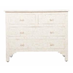 Cajón con Incrustaciones de Hueso de ILAHI, Diseño Moderno con Detalles de Ágata, Mueble Portátil para el Hogar - Product Image 2