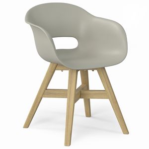 Set di 2 sedie da pranzo Kona Outdoor Taupe, sedie da giardino in plastica - Product Image 4