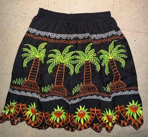 Jupes mi-longues pour femmes, vintage, confortables, respirantes, avec broderie, tricotées, écologiques, 100% polyester, anti-rides - Product Image 3