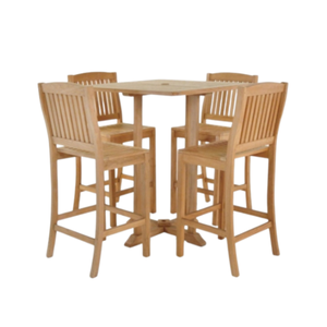 Muebles de un solo asiento, sillas y mesas de madera de teca con un estilo sencillo y moderno para uso en exteriores, duraderos y resistentes a la rotura. - Product Image 4