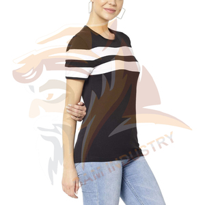 Camisetas personalizadas más vendidas para mujer, camisetas lisas de color sólido con impresión de logotipo personalizado, camisetas suaves, elegantes y casuales. - Product Image 3