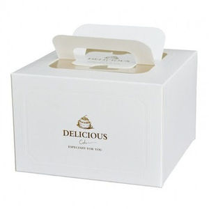 Custom Printed Cheesecake Carrying <b>Box</b> Durable Birthday <b>Cake</b> Packaging <b>Box</b> with Handle for Bakery Dessert and <b>Gift</b> Packaging - Product Image 1