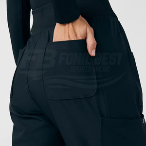 Women Medical <b>Scrubs</b> Jumpsuit Short Sleeve Zip Front Hospital <b>Uniform</b> With Pockets For Medical Staff - Product Image 4