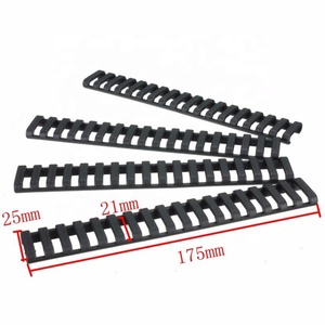 Durable Tactical Rubber Ladder <strong>Rails</strong> Covers 7&quot; <strong>Picatinny</strong> Protector, Easy Quick Installation, 4 Pack Set - Product Image 6