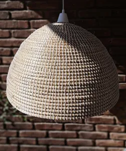 Pantalla de algas marinas ecológica al por mayor lámpara de araña colgante grande lámpara artesanal artesanos vietnamitas patrón de Bambú - Product Image 6