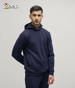 Sudadera con Capucha Personalizada XEEP para Hombre, Diseño Casual con Estampado Frontal, Corte Regular, Transpirable, de Secado Rápido, con Bolsillo, Servicio OEM - Product Image 1
