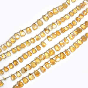 Natural Bio citrino facetado trillón forma 8 pulgadas 5,5x7,5 a 9x12mm cuentas de piedras preciosas hebra para hacer joyería pulsera collar - Product Image 3