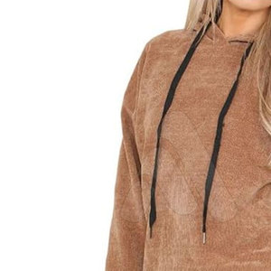 Ensemble de survêtement 2 pièces pour femme, hiver 2026, couleur unie, délavé à l'acide, respirant, 100% coton, style streetwear, respectueux de l'environnement - Product Image 6
