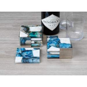 Luxury Resin <b>Square</b> Eco-Friendly Lightweight Drink Coasters - Product Image 1