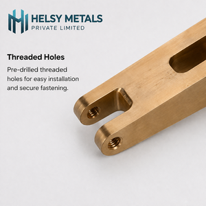 Durable Stainless Steel/Brass Linkage Bracket VMC Machined Broaching Precision Connector Arm Threaded Mounting Points <b>Machinery</b> - Product Image 4