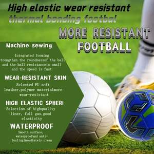 Balón de Fútbol Cosido a Máquina con Logotipo Personalizado, Talla 5, Termosellado, para Adultos y Niños, Entrenamiento, Goma Ligera - Product Image 6