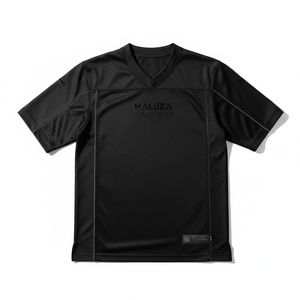 Maillot de football américain haut de gamme, tissu performant cousu, respirant, col en V, nom et numéro d'équipe personnalisés imprimés - Product Image 1
