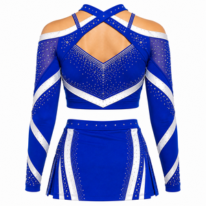 OEM Custom Cheerleading Outfits Sleeveless Breathable Spandex Poly Cheerleader Uniform Set for Adults - Product Image 2